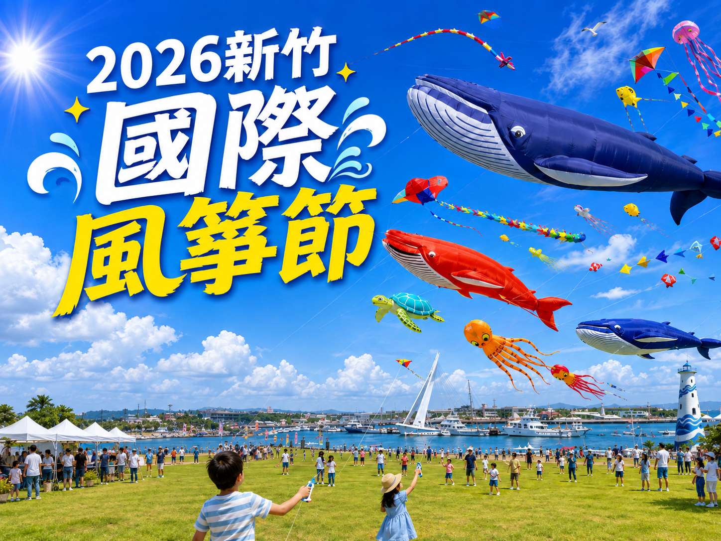 海風輕拂、風箏漫天，2026新竹國際風箏節把夏日海岸點綴得繽紛又熱鬧。