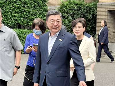 行政院長卓榮泰27日下午出席行政院中元節團拜。(鄭佑漢 攝)