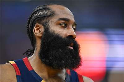 美國職籃NBA球星「大鬍子」哈登(James Harden)同意將續留騎士。(檔案照)