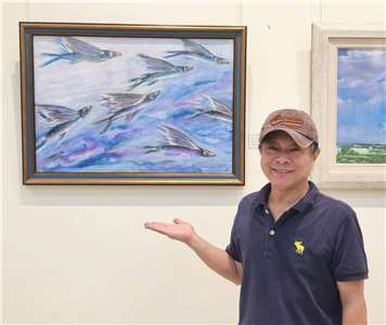 飛烏的畫作  本照片由張政愉老師提供