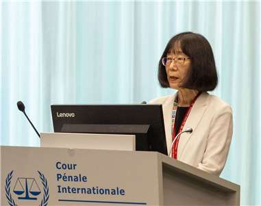 國際刑事法院(ICC)院長赤根智子(Tomoko Akane)日前被美國制裁。(X@IntlCrimCourt)