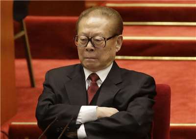 已故中國前國家主席江澤民。(AP/達志影像)