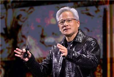 輝達(NVIDIA)財報表現佳，輝達執行長黃仁勳一躍成為世界第6大富豪。資料照片。