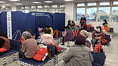 圖為2026年4月30日花蓮堰塞湖防災演練，光復鄉公所以「福慧隔屏」做為家庭寢區。資料照。