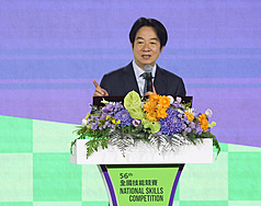 賴總統2日出席全國技能競賽閉幕典禮，並恭喜所有得獎選手，期待能用技能成就夢想，用專業壯大台灣。