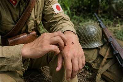 日本共同社披露，中日戰爭期間，研究人員準備一批曾吸食染瘧疾士兵血液的蚊子，再讓這些蚊子叮咬10名患有思覺失調症等精神疾病的士兵，觀察他們是否會發病。示意圖。(AI生成圖)
