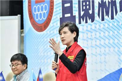 行政院副院長鄭麗君13日前往宜蘭視導2026年城鎮韌性演習。(圖：行政院提供)