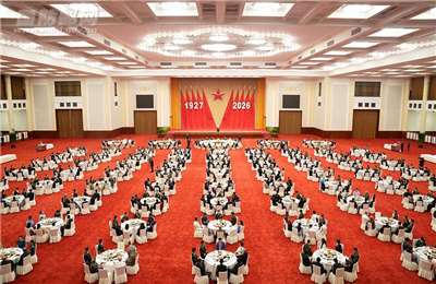 中國國防部31日慶祝共軍建軍99年。(圖翻攝中國國防部官網)