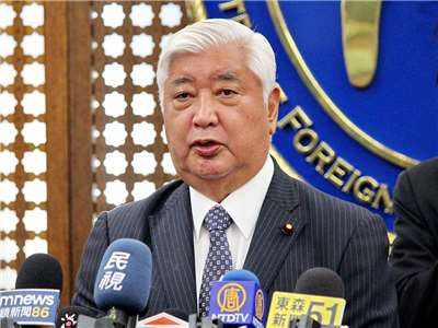 「對中政策跨國議會聯盟」(IPAC)日本共同主席中谷元訪台並會晤外長林佳龍，強調IPAC會與台灣合作捍衛普世價值 (央廣檔案/記者王照坤 攝)