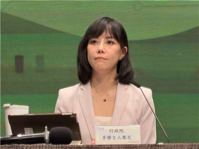行政院發言人李慧芝說明，行政院長卓榮泰用於因應天災、赴地方勘災及推動災後復原的「施政推展聯繫費」遭刪減9成，使相關行程受到限制。(鄭佑漢 攝)