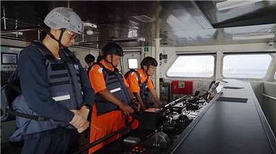 漢光42號演習，海軍與海巡署日前共同執行「聯合反封鎖護航」課目。(圖：海巡署提供)