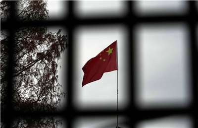 中國極權、中國人權、中國獨裁、中國國旗、中國威權、中國抓捕、言論自由。示意圖。(AFP)