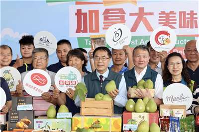台南市長黃偉哲表示，下個月即將迎來中秋節，台灣最強的麻豆文旦即將上市，屆時加拿大當地民眾也能品嚐到最棒的台南文旦。(圖：台南市政府)