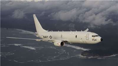 美國第七艦隊證實，一架美軍P-8A巡邏機飛越台海。圖為美軍P-8A巡邏機。資料照片(圖：波音官網)