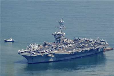 美國海軍「喬治華盛頓號」正在離開太平洋，前往中東地區支援。