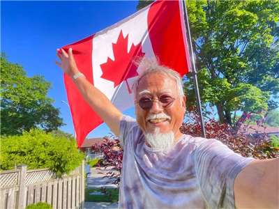 現年68歲的中國異議人士董廣平先生，歷經多次外逃，終於抵達加拿大。（照片來源：董廣平臉書）