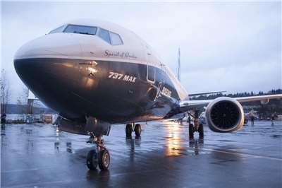 美國聯邦航空總署(FAA)3日宣布波音737 MAX 7客機完成認證。資料照。