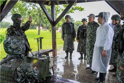 賴清德總統視導「漢光42號演習-要域火殲」。(總統府提供)