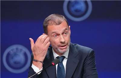 歐洲足球總會(UEFA)主席施費連(Aleksander Ceferin)表示，他對成為國際足球總會(FIFA)主席「不感興趣」。資料照。(AFP)