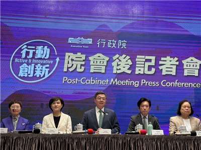 行政院會20日通過116年度(2027年)中央政府總預算案。(鄭佑漢 攝)