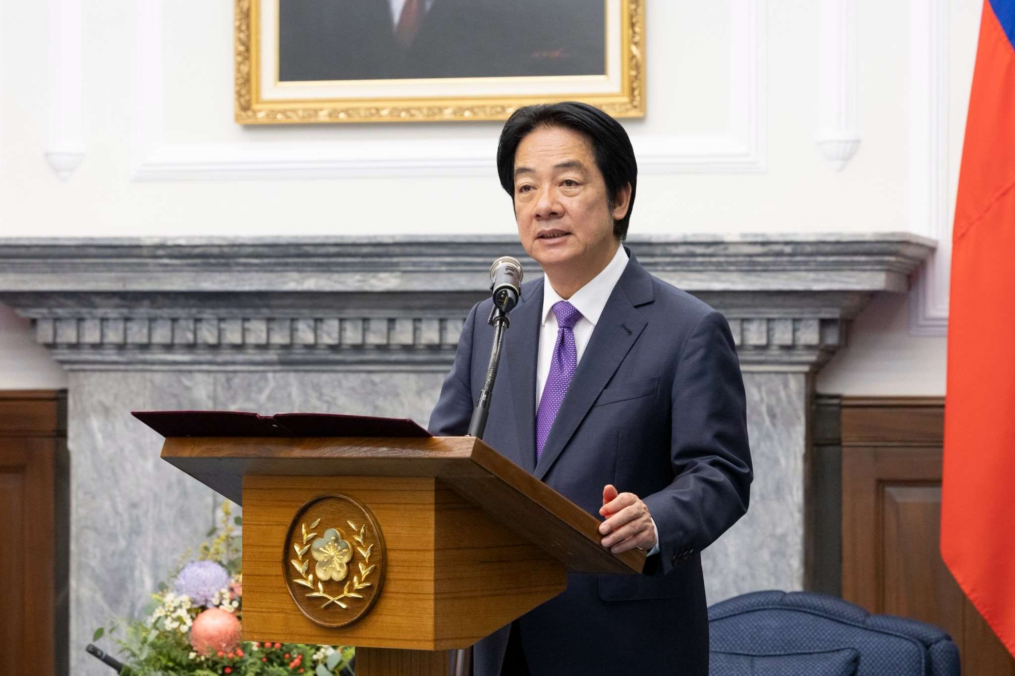 賴清德總統22日在總統府接見「第22屆台灣金根獎」獲獎廠商。(圖：總統府)