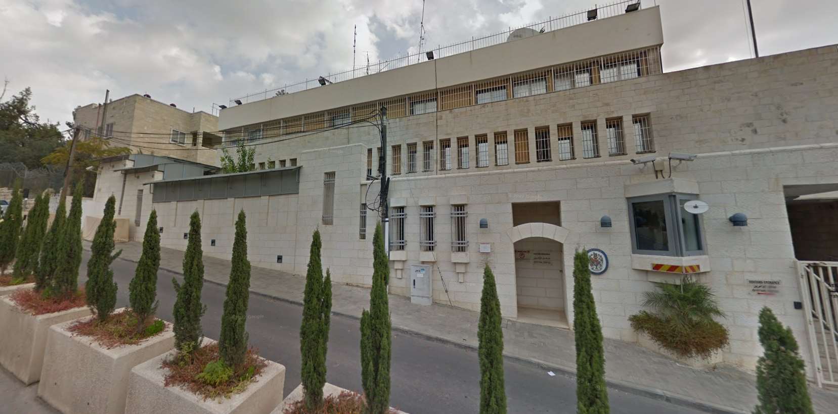 英國位於東耶路撒冷(East Jerusalem)領事館。(擷取自google map街景)