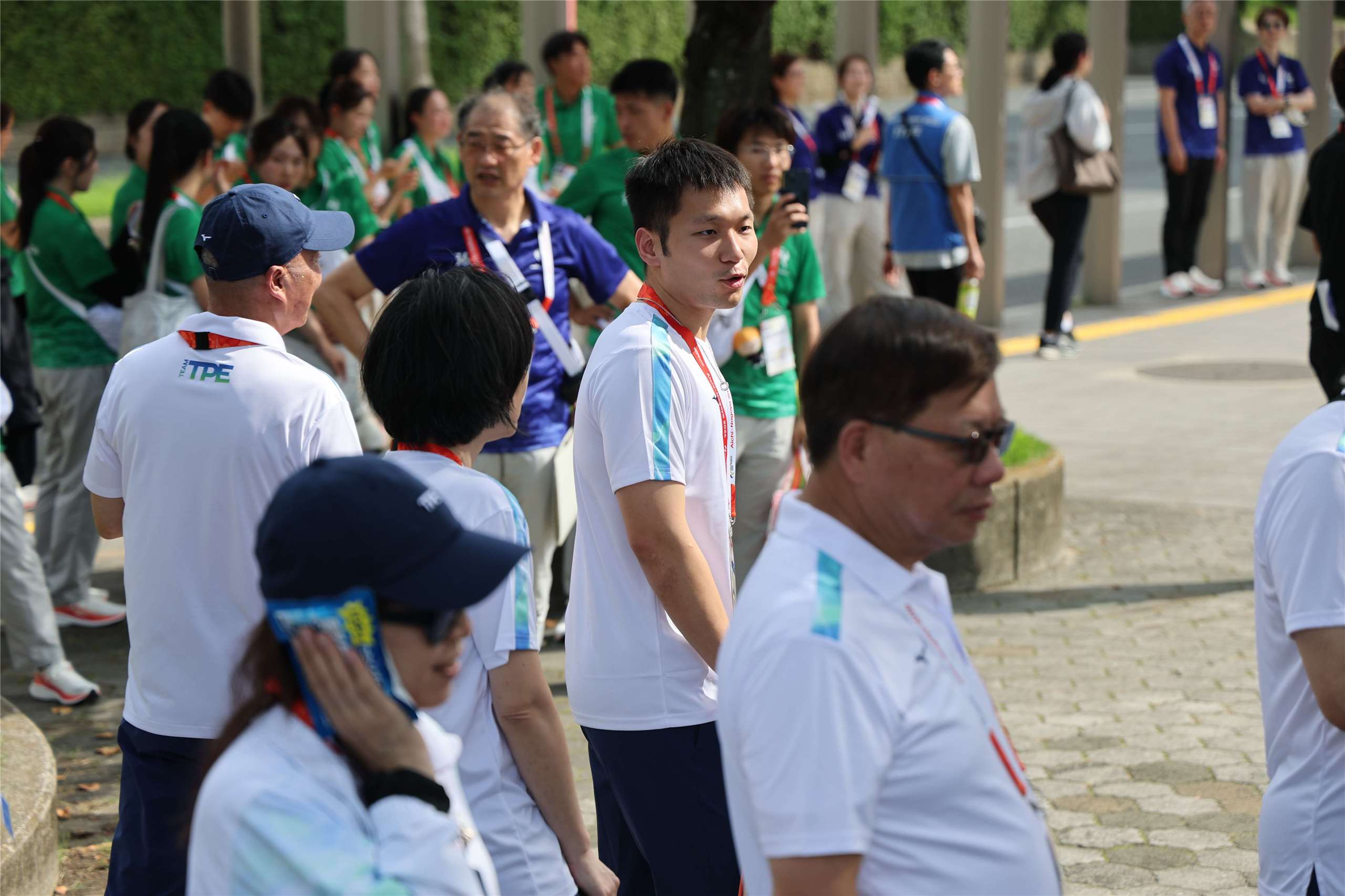 運動部長李洋18日原訂出席名古屋亞運選手村開村儀式時，一度臨時被要求不得進場，後來順利進場。(中華奧會提供)