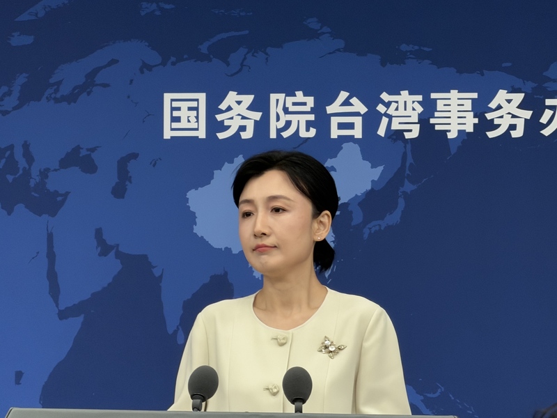 中國國台辦發言人張晗2日在例行記者會上回應媒體提問。資料照片。