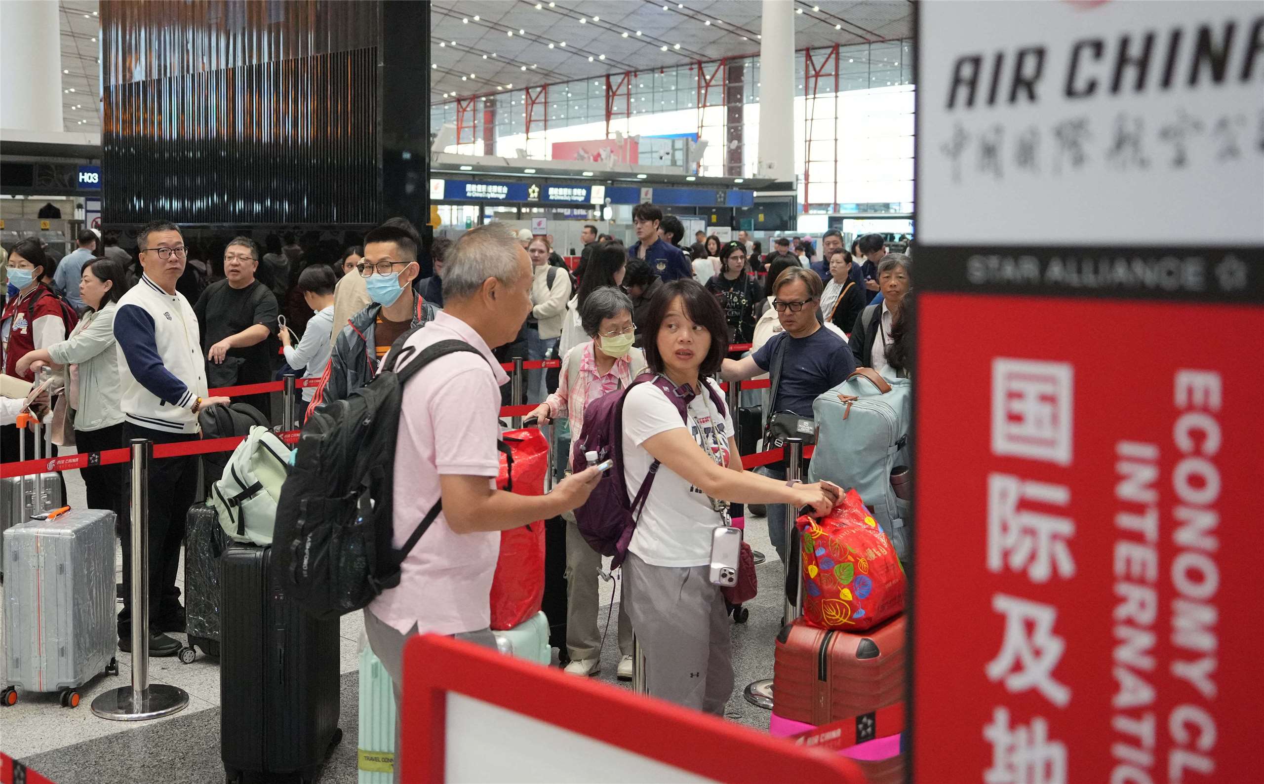 中國將於9月15日施行新版出入境管理規定，強化國家邊境管理。圖為北京首都國際機場。資料照片。