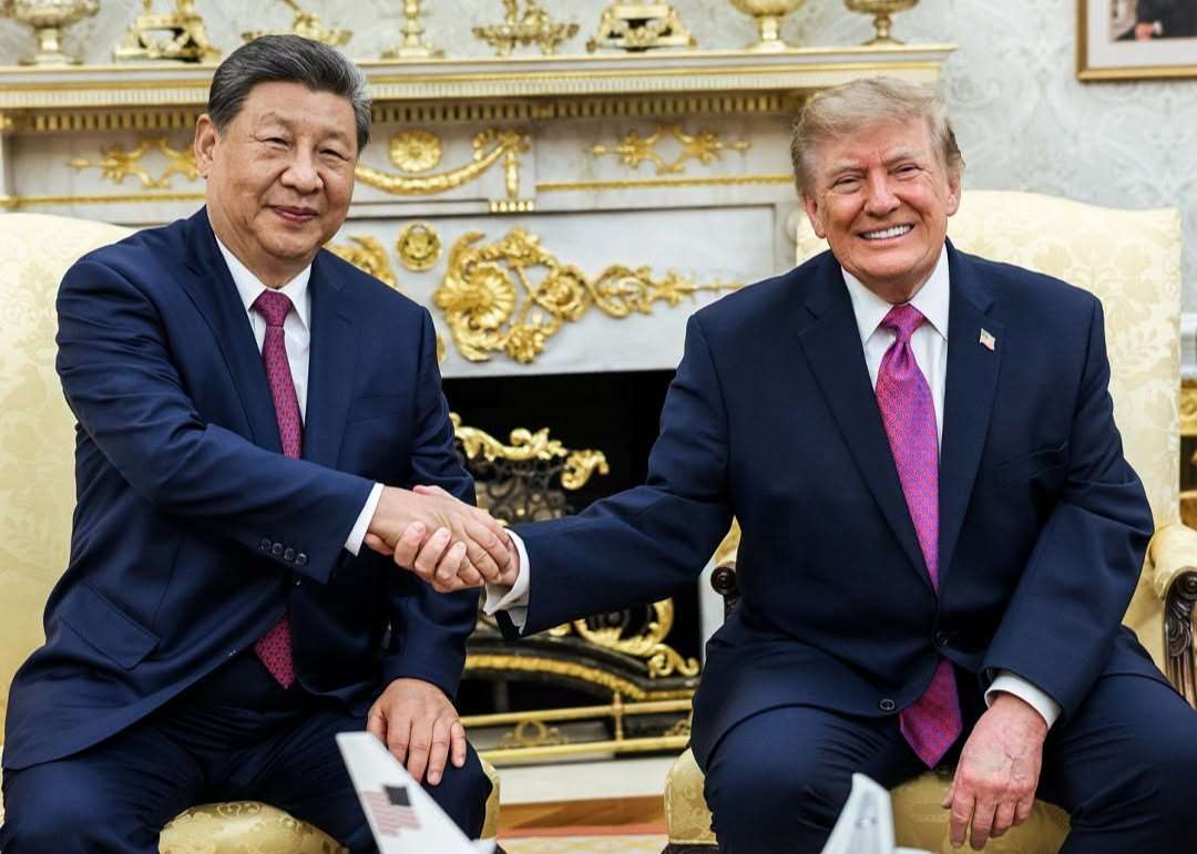 美國總統川普（Donald Trump）24日與中國國家主席習近平在白宮舉行雙邊會談。(FB/@Whitehouse)