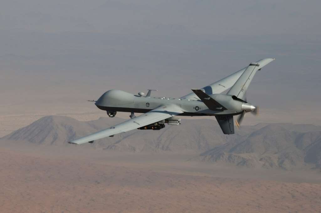 美軍 MQ-9死神無人機。 (圖:美國空軍)
