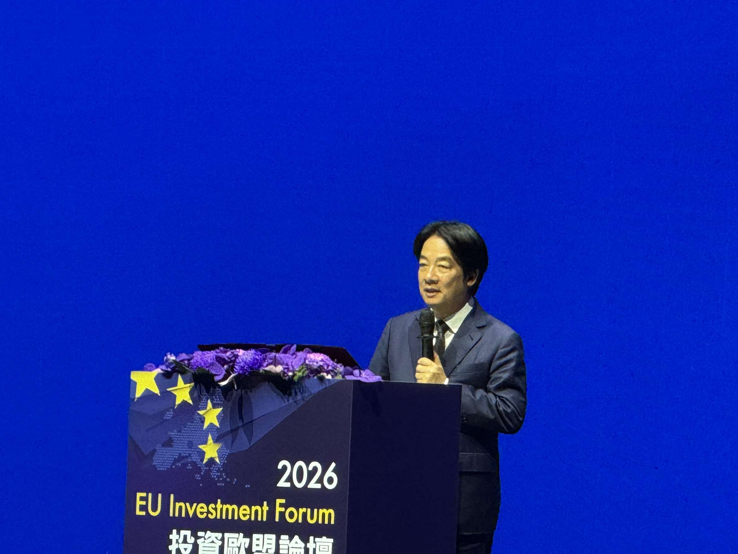 賴清德總統期盼整合台歐雙邊優勢，建立半導體戰略夥伴關係，一起打造更安全、更多元、更具韌性的全球半導體生態系。(謝佳興 攝)