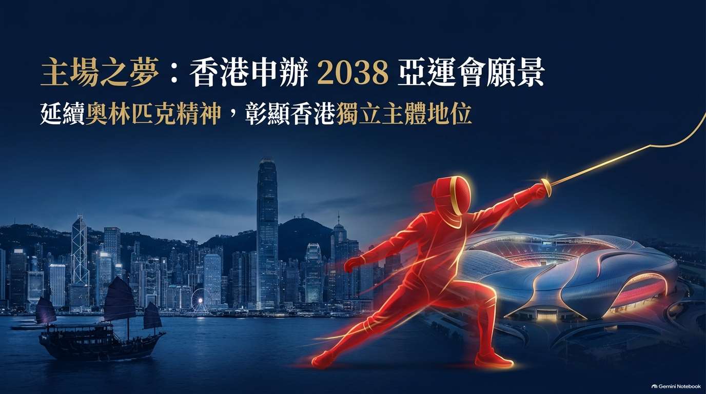 申辦2038亞運，香港是主體，不是「大灣區」的一部分(AI圖)