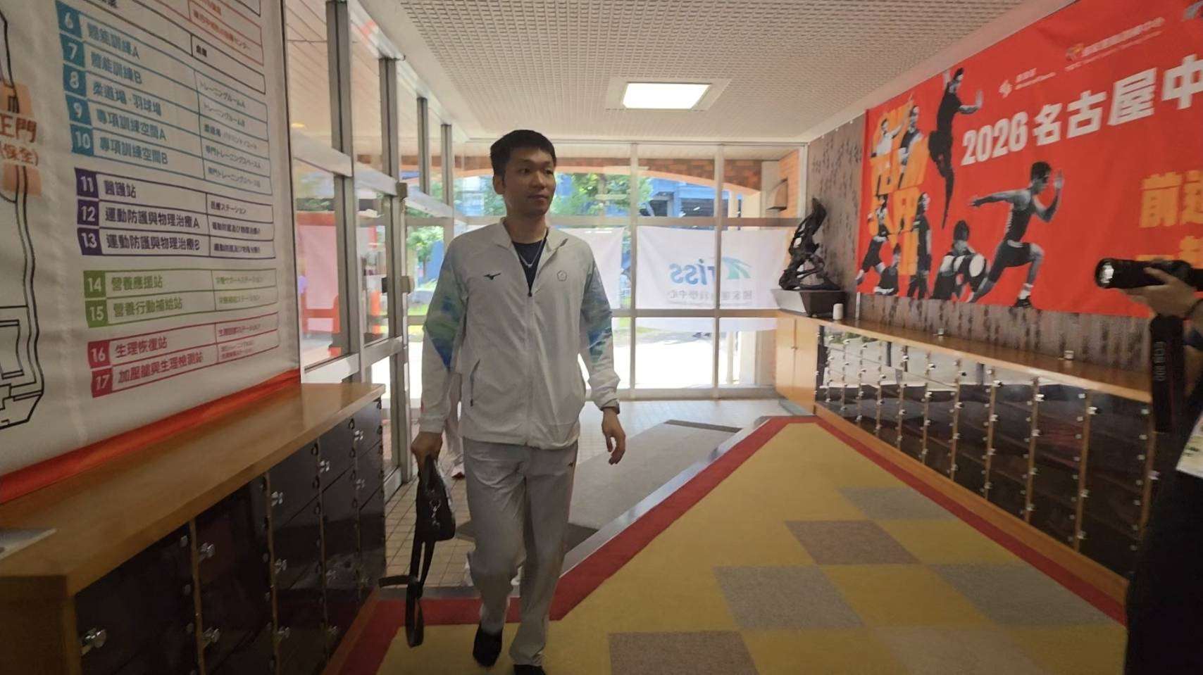 運動部長李洋表示，目前將如期參加19日晚間的愛知名古屋亞運開幕典禮。(江昭倫 攝影)