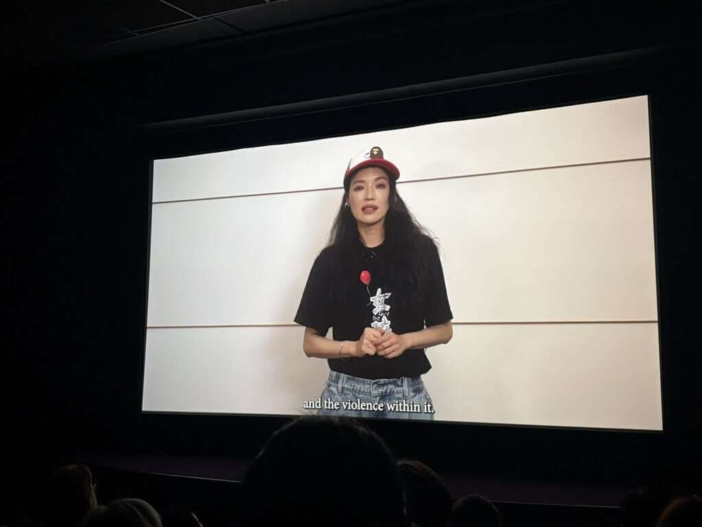 「瑞典亞洲電影節」15日播放台灣電影「女孩」，導演舒淇在電影開始前用影片的方式致詞表示，家庭暴力對於孩童影響極深。(圖:駐瑞典代表處提供)