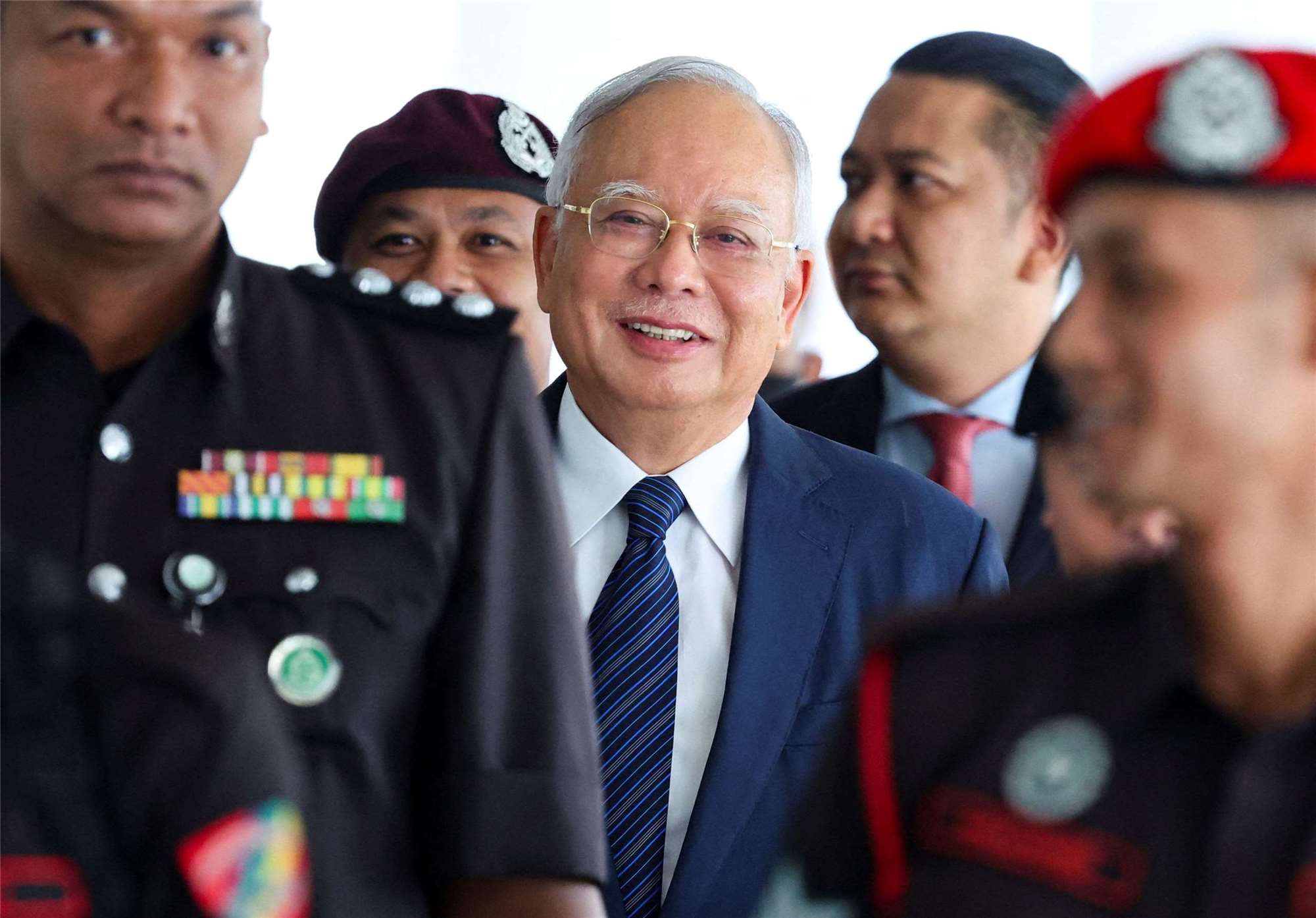 馬來西亞國家元首18日同意允許被監禁的前首相納吉(Najib Razak,圖)以居家監禁服完剩下的刑期。資料照片。