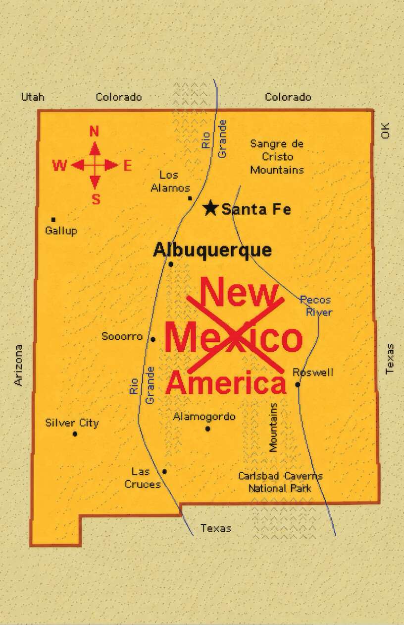 美國總統川普(Donald Trump)提議將新墨西哥州(New Mexico)更名為「新美國州」(New America)。(圖:翻拍自@realDonaldTrump)
