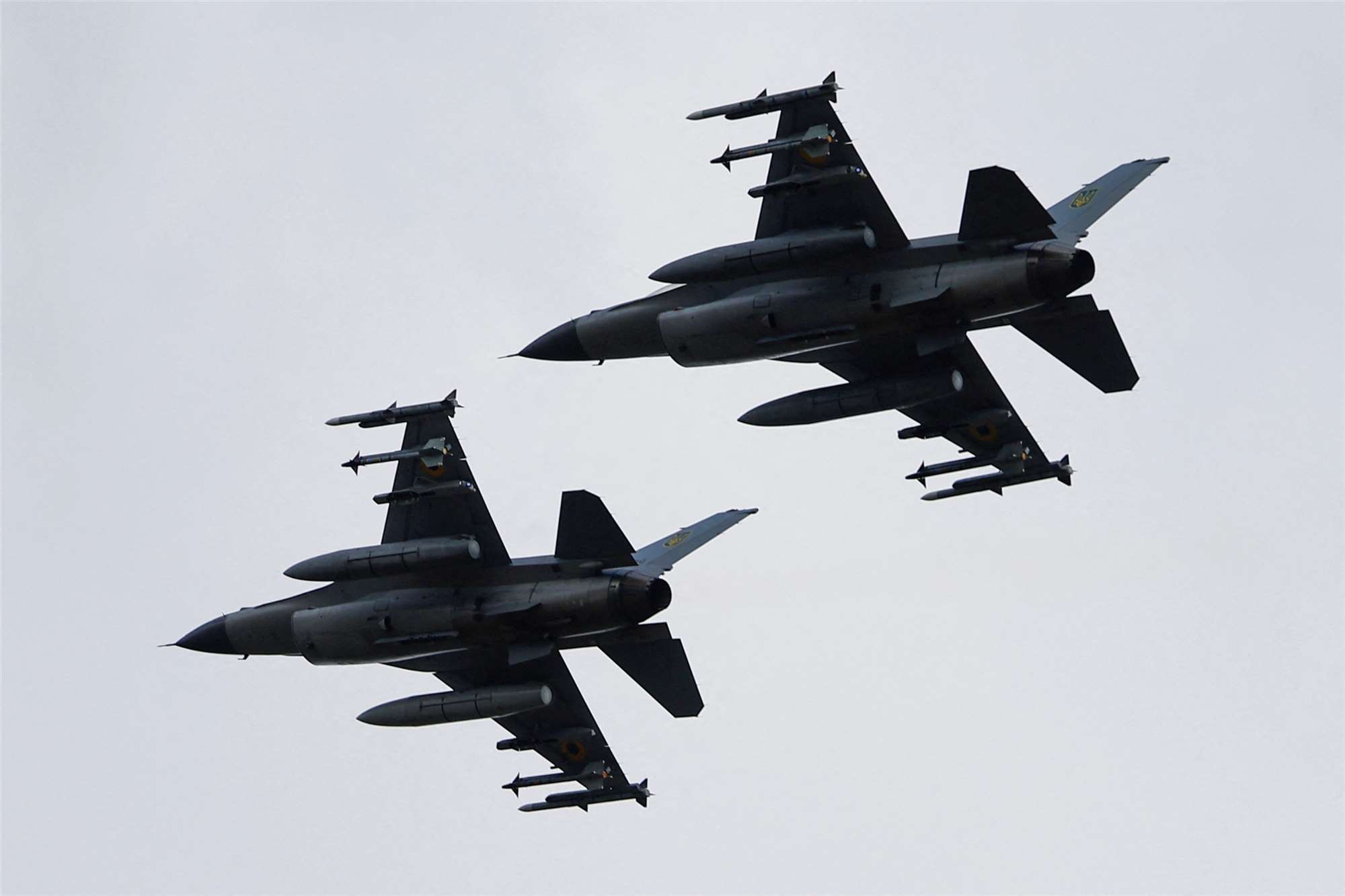 烏克蘭 F16 戰鬥機。資料照。(路透社/達志影像)