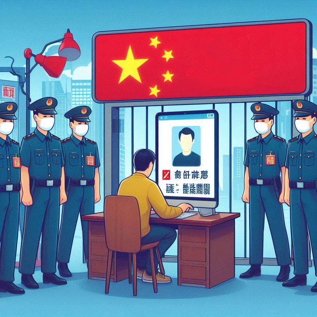 中國網路監控。（AI生成圖）