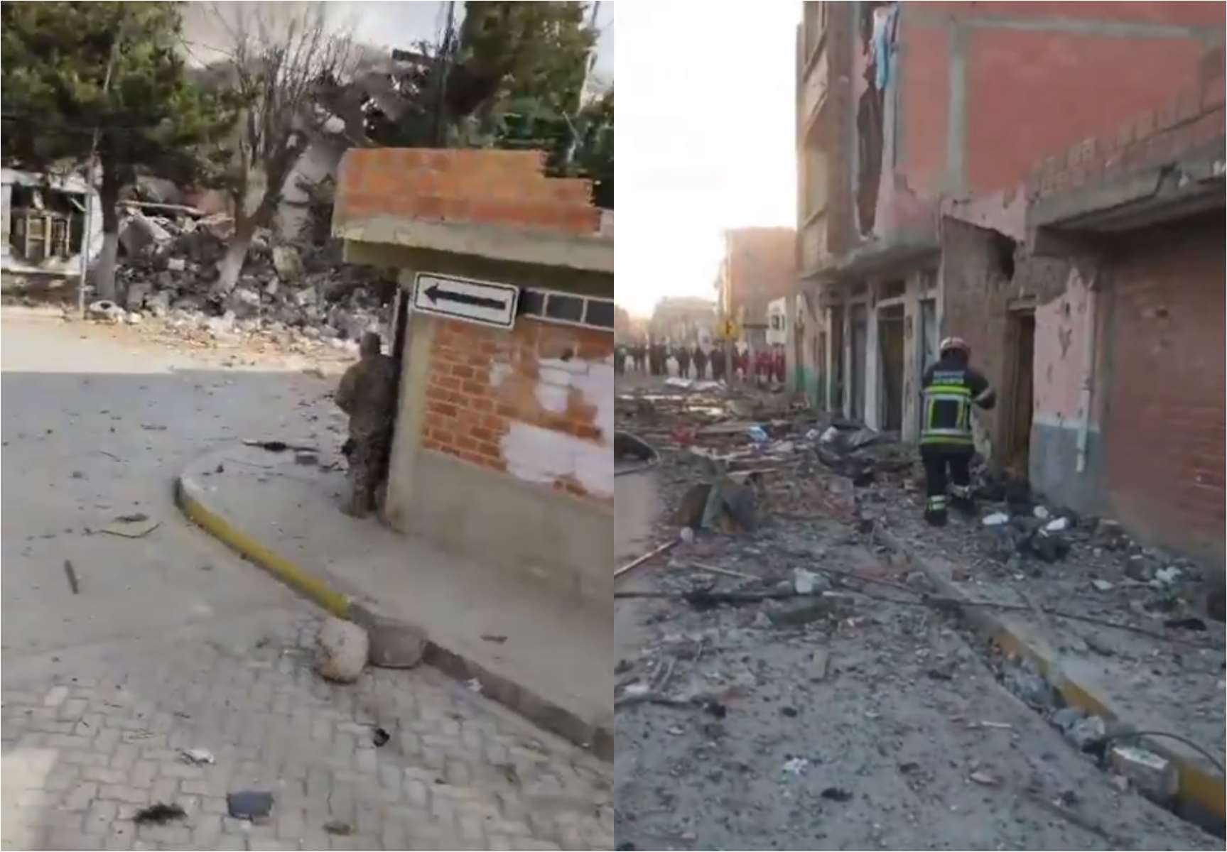 玻利維亞西部城鎮比亞查(Viacha)的一處軍營4日發生爆炸，造成至少58人受傷。(X平台/@elinforman_t)