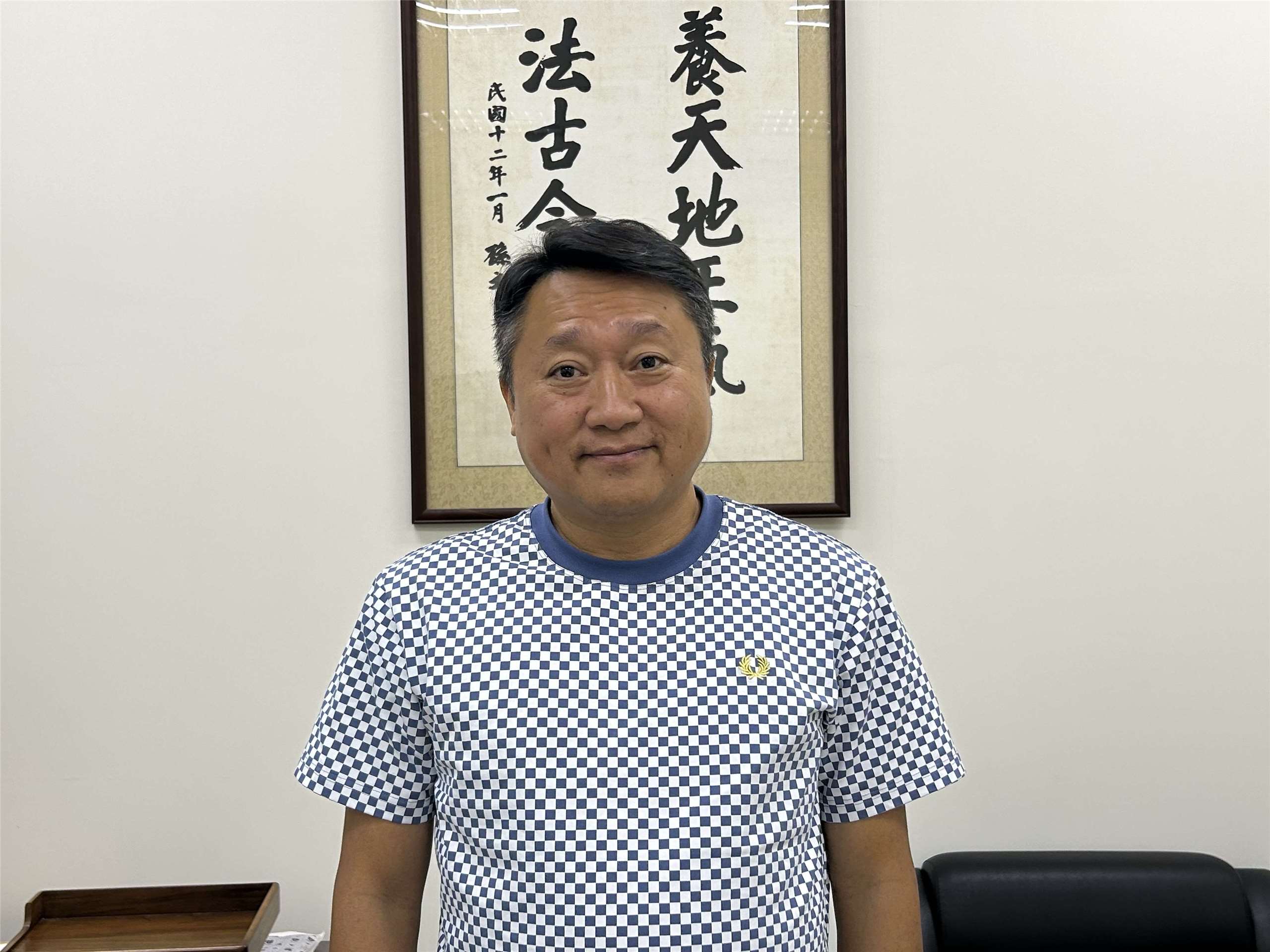 國民黨副秘書長兼組發會主委李哲華今天(7日)受訪表示，對於新竹縣選情審慎樂觀。（趙婉淳 攝）
