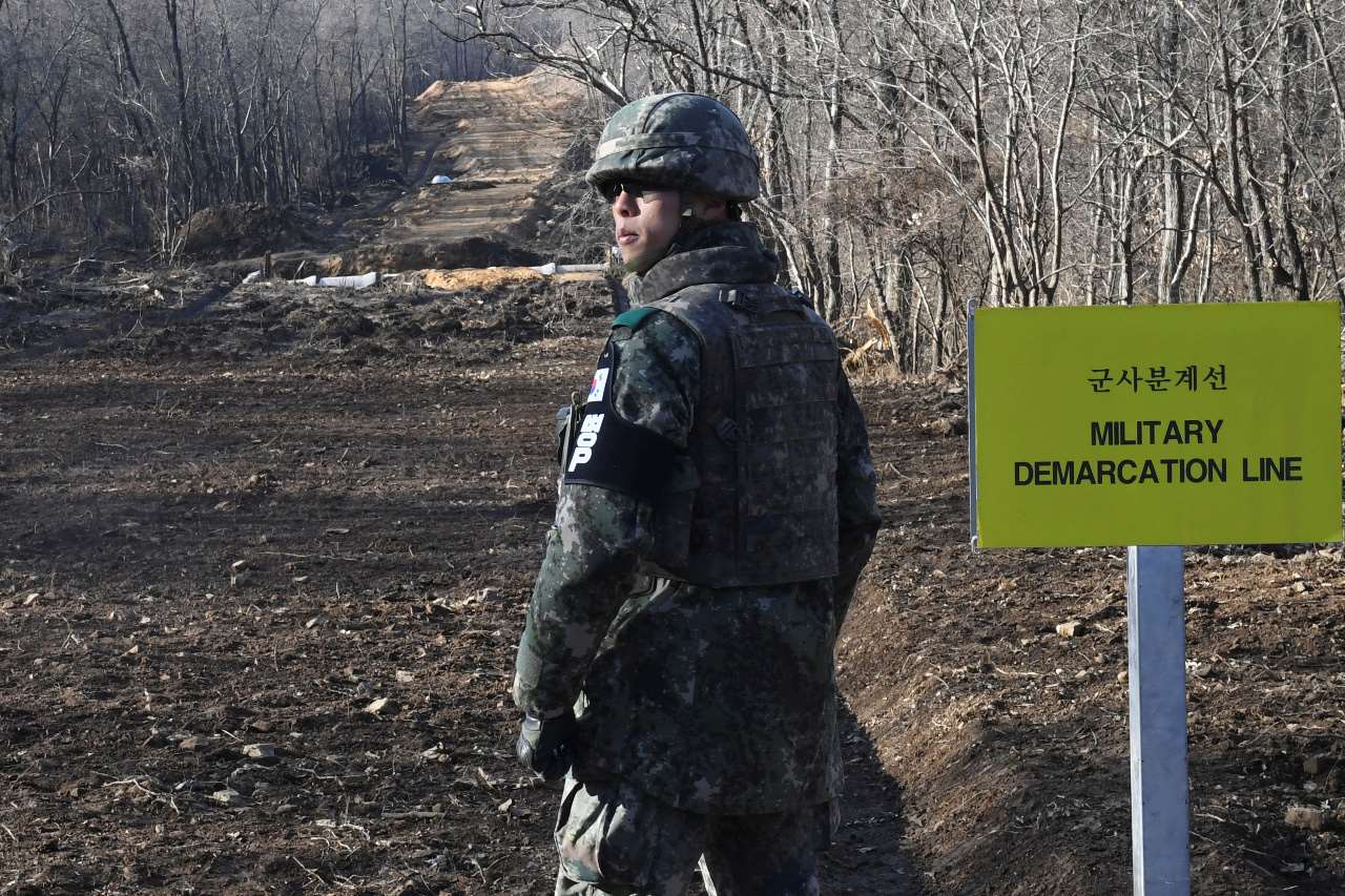 韓媒報導，北韓軍隊8月被目擊越過軍事分界線逾20次。圖為兩韓軍事分界線(MDL)。資料照。