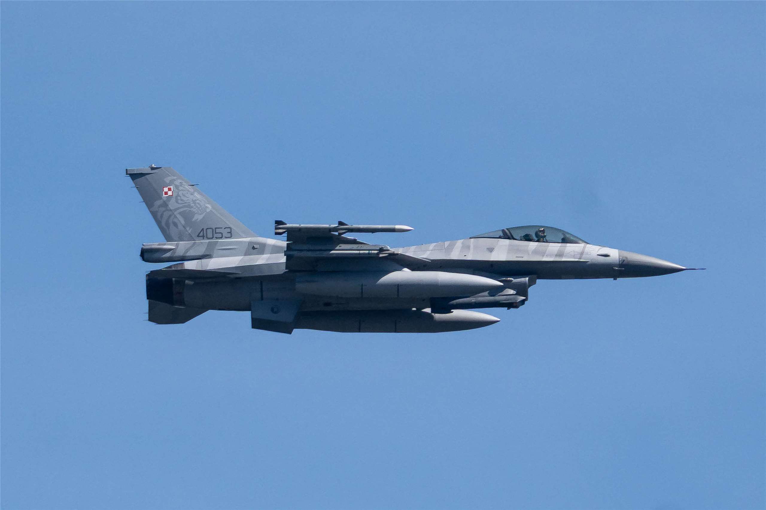 波蘭空軍的 F-16 戰鬥機。資料照。