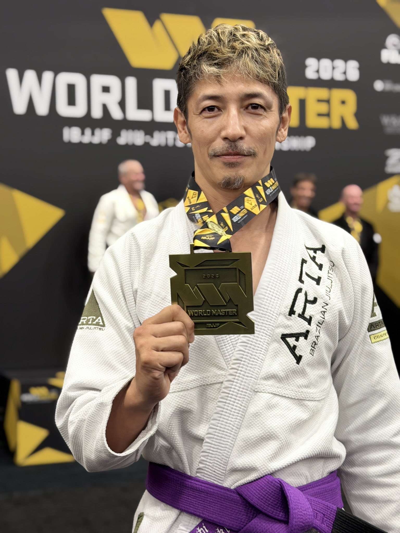 日本演員玉木宏5日在美國內華達州拉斯維加斯舉行的「世界大師柔術錦標賽」中，奪得第3名。(翻攝X@artabjj_hiroo)