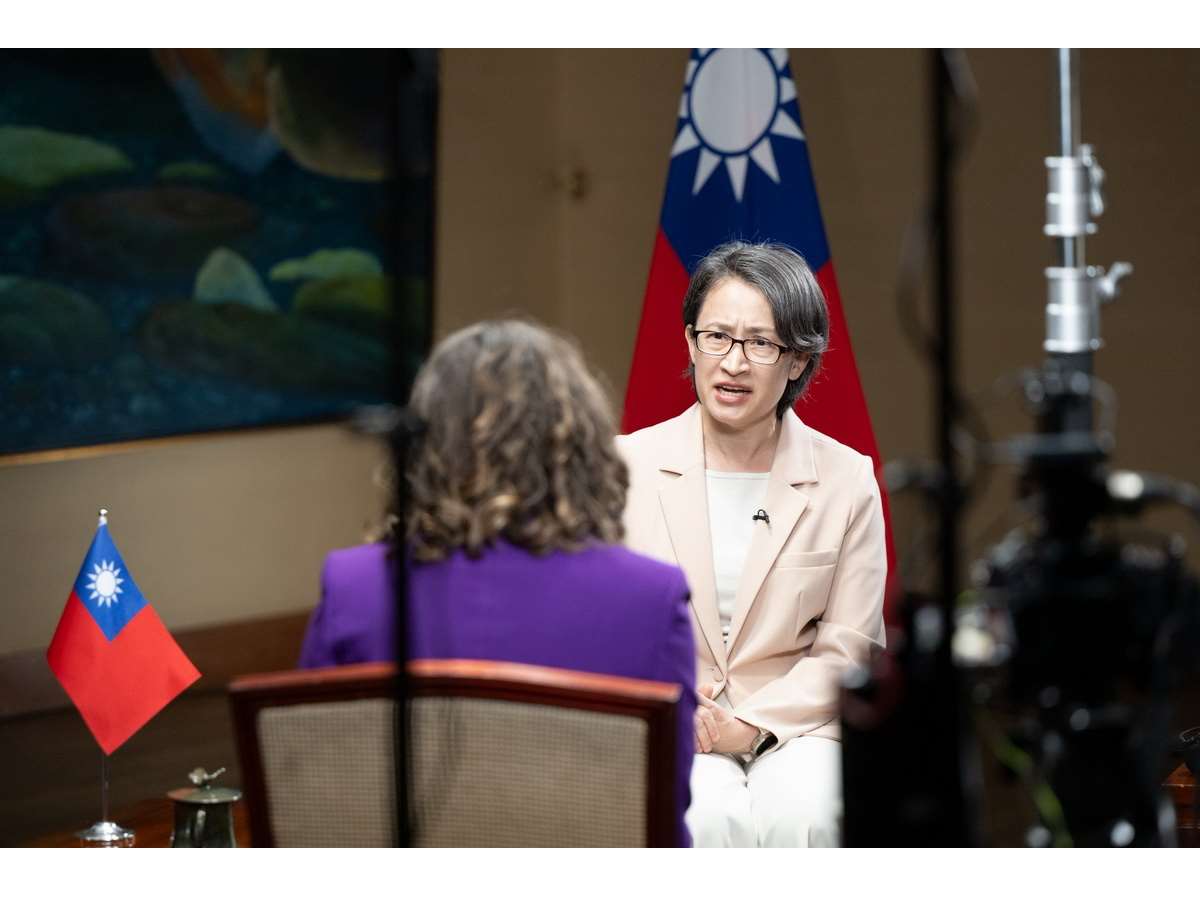 副總統蕭美琴接受英國「天空新聞台」專訪，回應台美關係、近期訪歐行程、兩岸關係等等議題 (圖取自總統府官網)