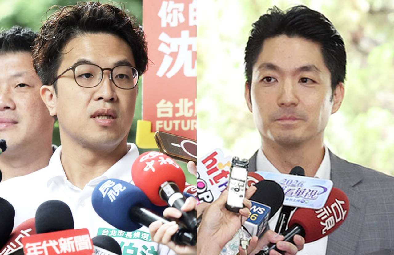 民進黨台北市長參選人沈伯洋(左)、台北市長蔣萬安(右)。資料合成圖。(圖：中央社)