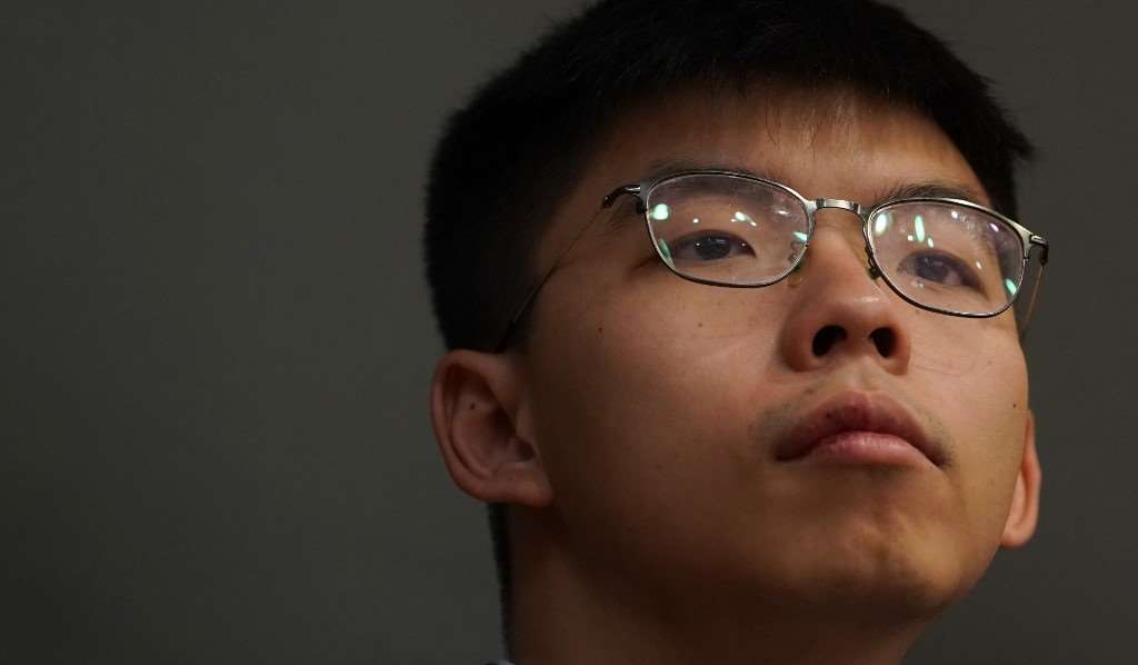前香港眾志秘書長黃之鋒目前正在監獄為「顛覆國家政權罪」服刑。資料照。(AFP)