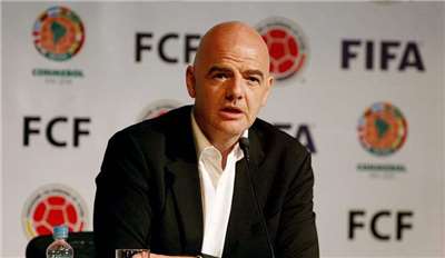 國際足球總會(FIFA)主席英凡提諾(Gianni Infantino) 面臨逼宮壓力，但他仍堅持爭取連任。資料照片。(圖:FIFA)