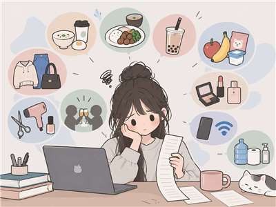 中國大學開學季剛到，大一女生一個月開銷要花掉人民幣3000多元(約1.4萬元台幣)。AI生成。