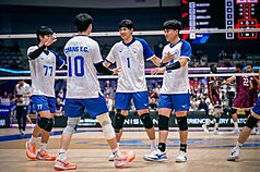 2026亞洲男子排球錦標賽台灣6日對上卡達，台灣男排靠著出色接發球以及防守反擊，拿下預賽首勝，保有晉級8強機會。（中華民國排球協會提供）